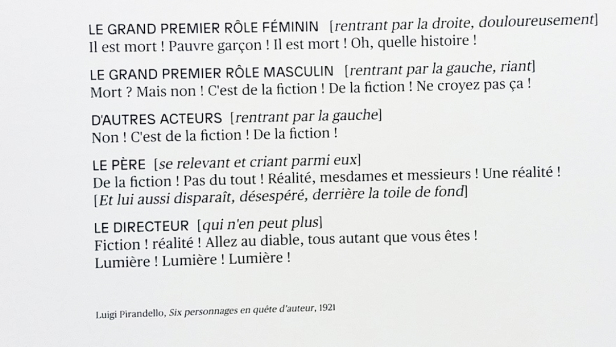 © Six personnages en quête d'auteur, 1921 - Luigi Pirandello 