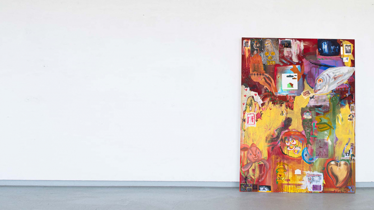 Visuel : peinture collective des étudiant·e·s de l'ebabx