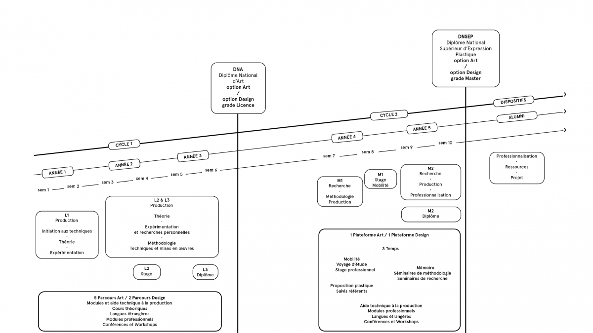 La structure des études