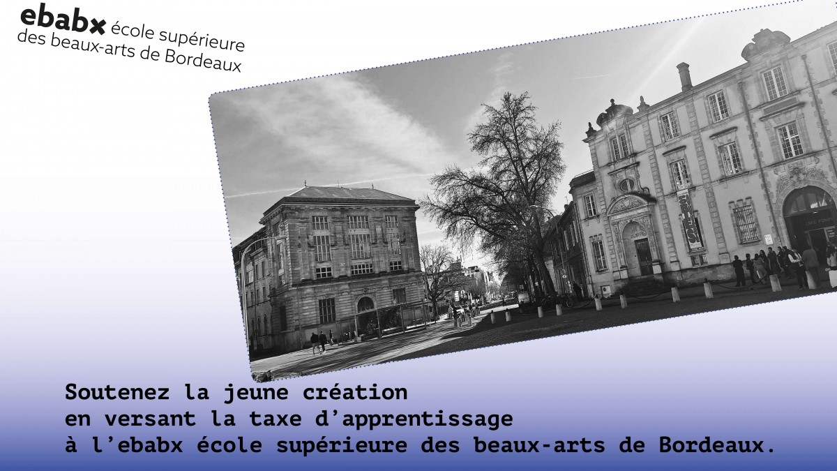 Soutenez la jeune création - campagne Taxe d'apprentissage 2024