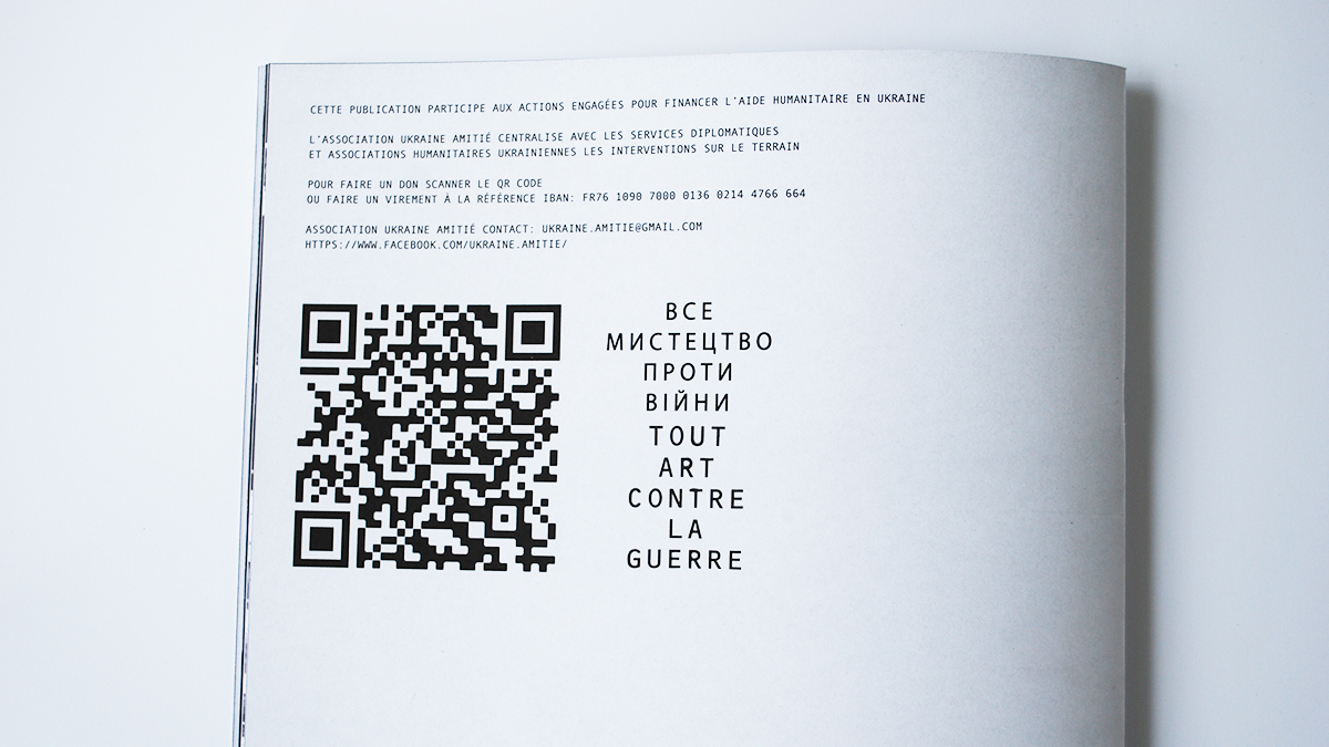 Publication QR code Tout art contre la guerre